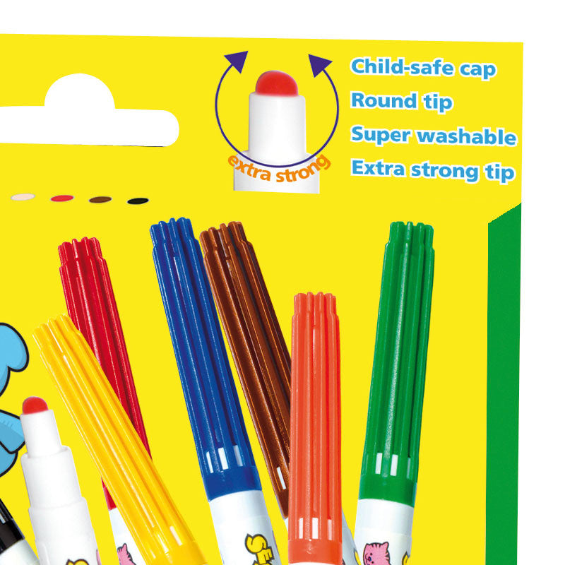 Mine første tusjer, 8 stk - små babyfarger