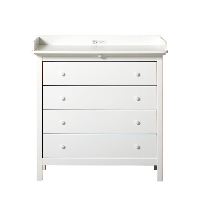 Oliver Furniture Seaside puslekommode med 4 skuffer i hvid