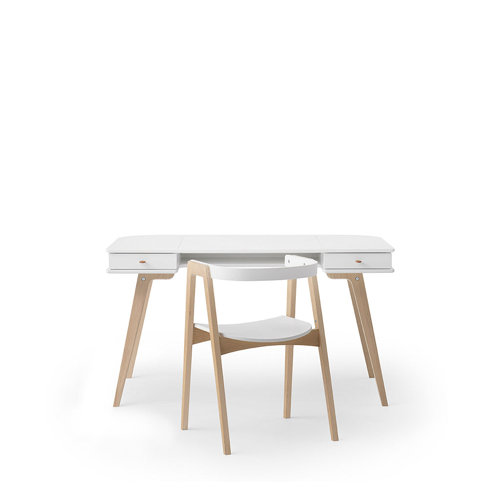 Oliver Furniture Wood skrivebord, 66 cm, og armstol
