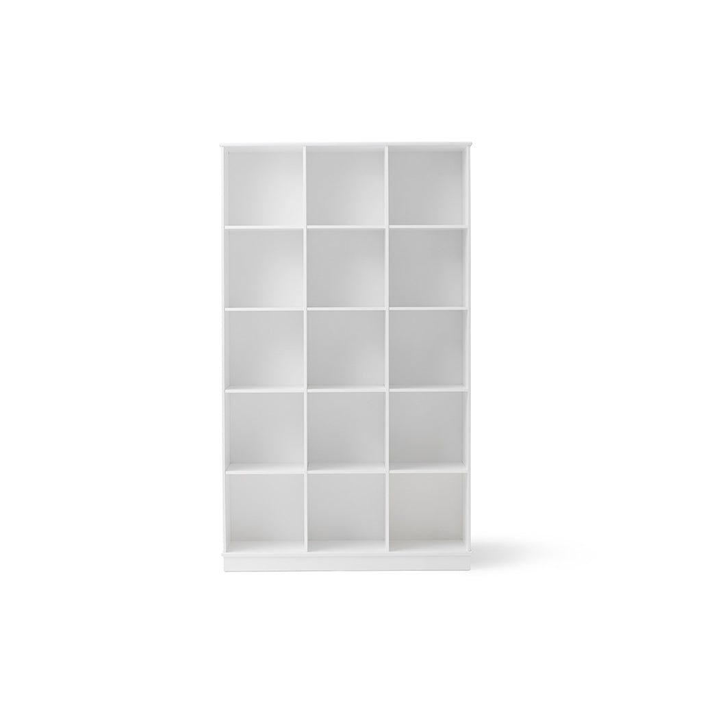 Oliver Furniture Wood reol, 3x5 rum lodret med sokkel