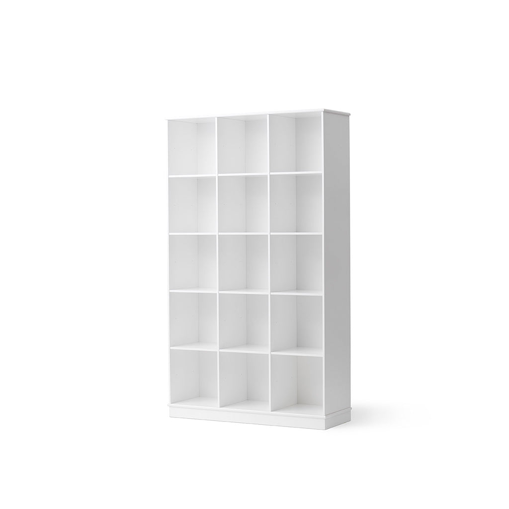 Oliver Furniture Wood reol, 3x5 rom stående med sokkel