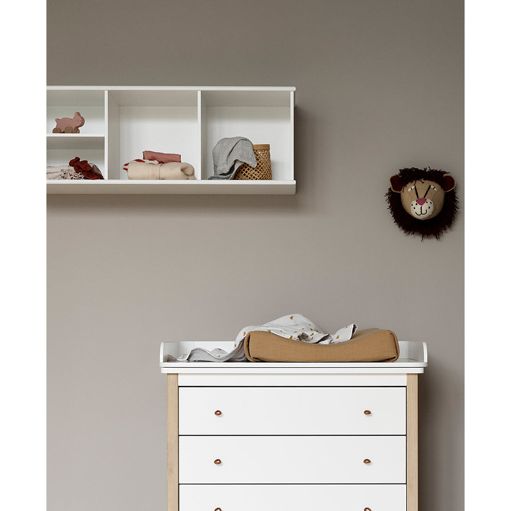 Oliver Furniture Wood reol, 3x1 rom - med eller uten horisontal sokkel