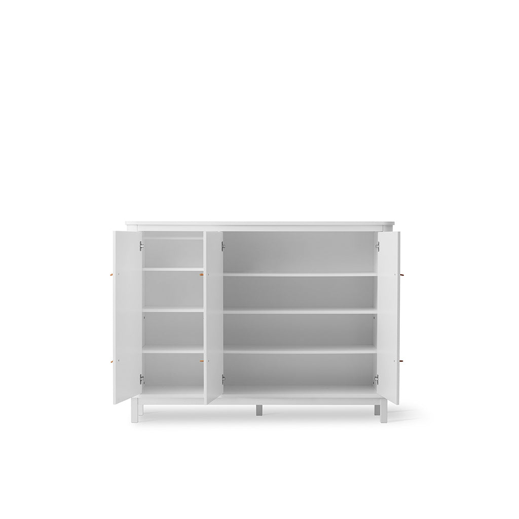 Oliver Furniture Wood multiskap med 3 dører, hvit