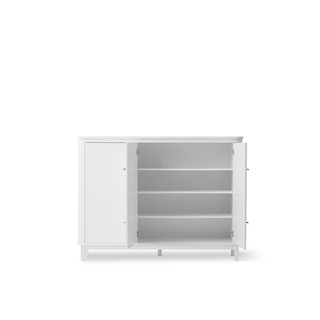Oliver Furniture Wood multiskap med 3 dører, hvit