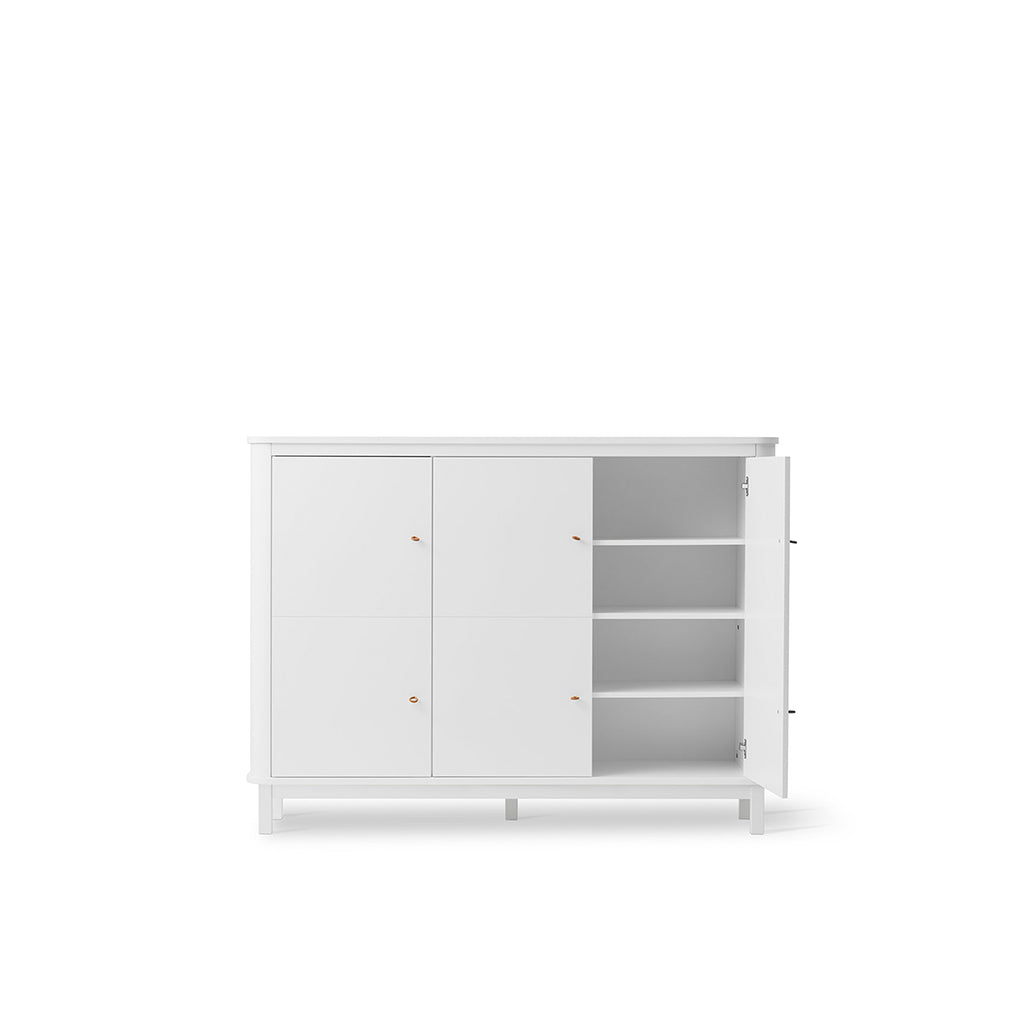 Oliver Furniture Wood multiskap med 3 dører, hvit