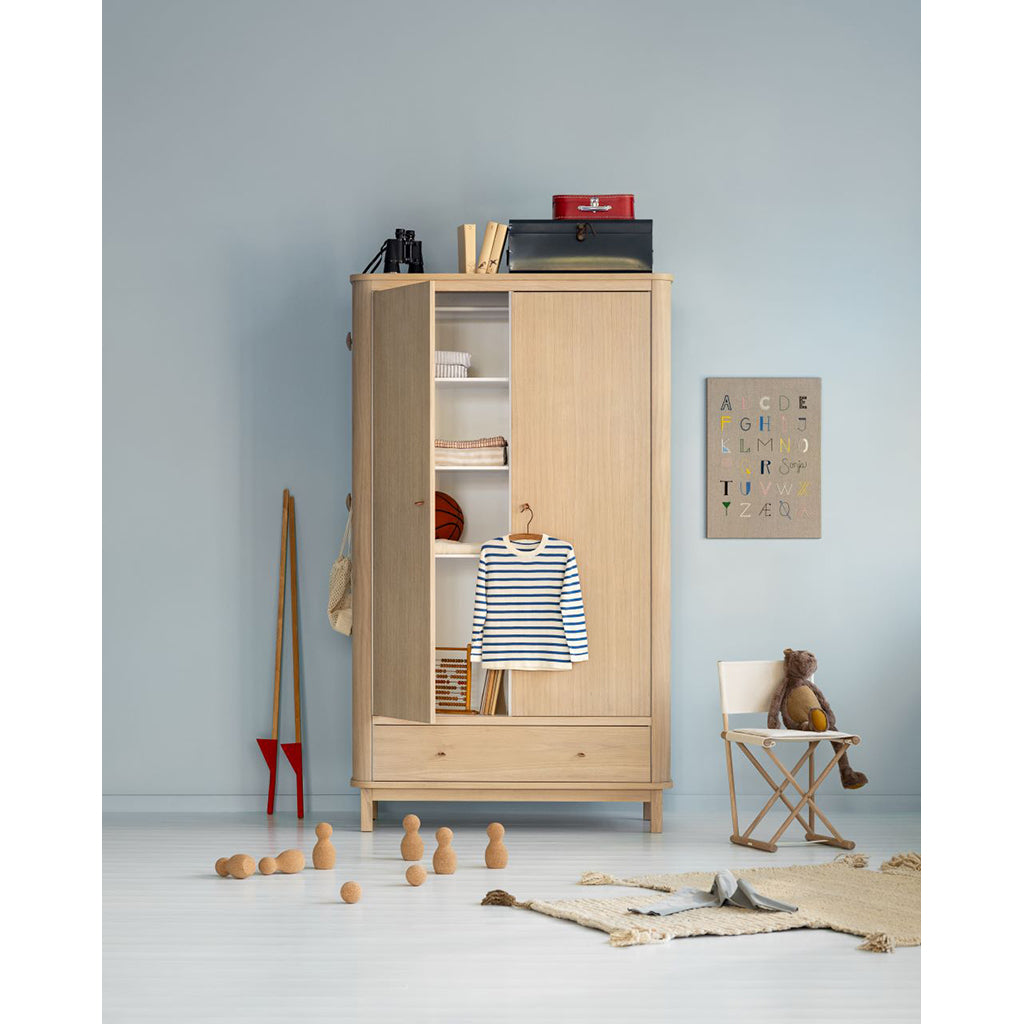 Oliver Furniture Wood klesskap med 2 dører, Eik