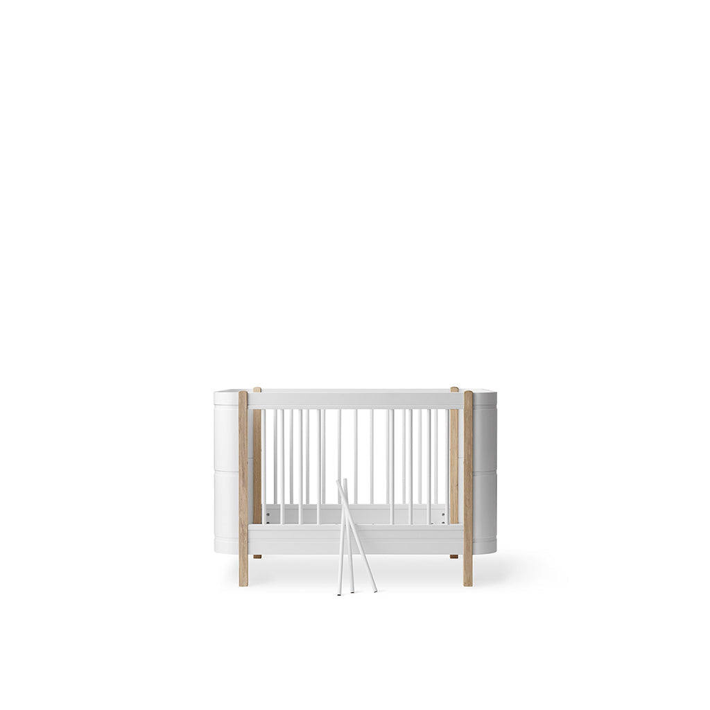Oliver Furniture, Wood Mini+ tremmeseng inkl. junior kit - hvit/eik