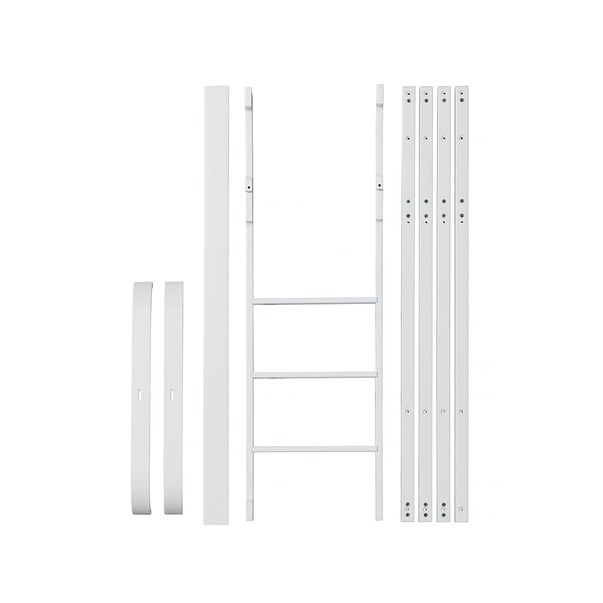 Oliver Furniture, Ombygningssæt, fra Wood Mini+ Tremmeseng Basic til halvhøj seng - hvid