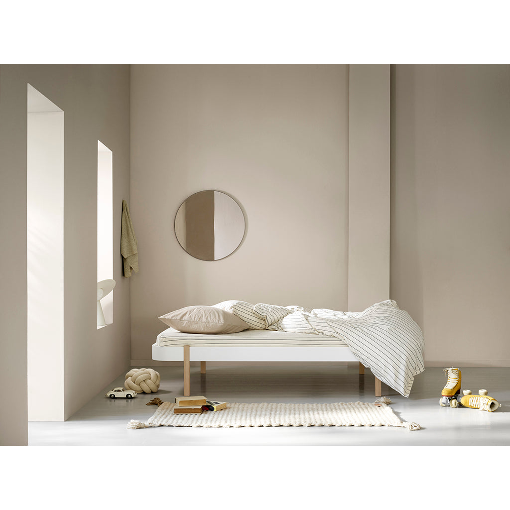 Oliver Furniture, Wood Lounger, 120 x 200 cm - hvit/eik