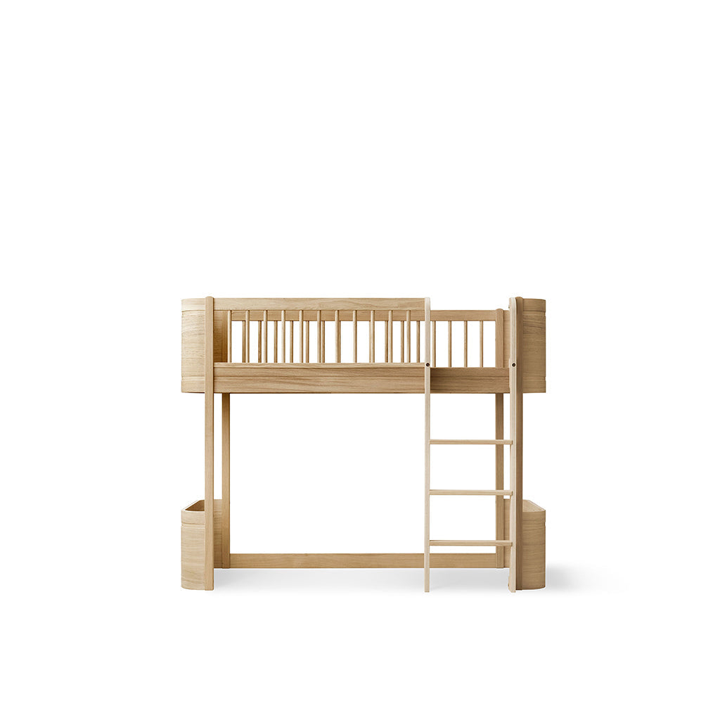 Oliver Furniture Wood Mini+ halvhøj seng i eg