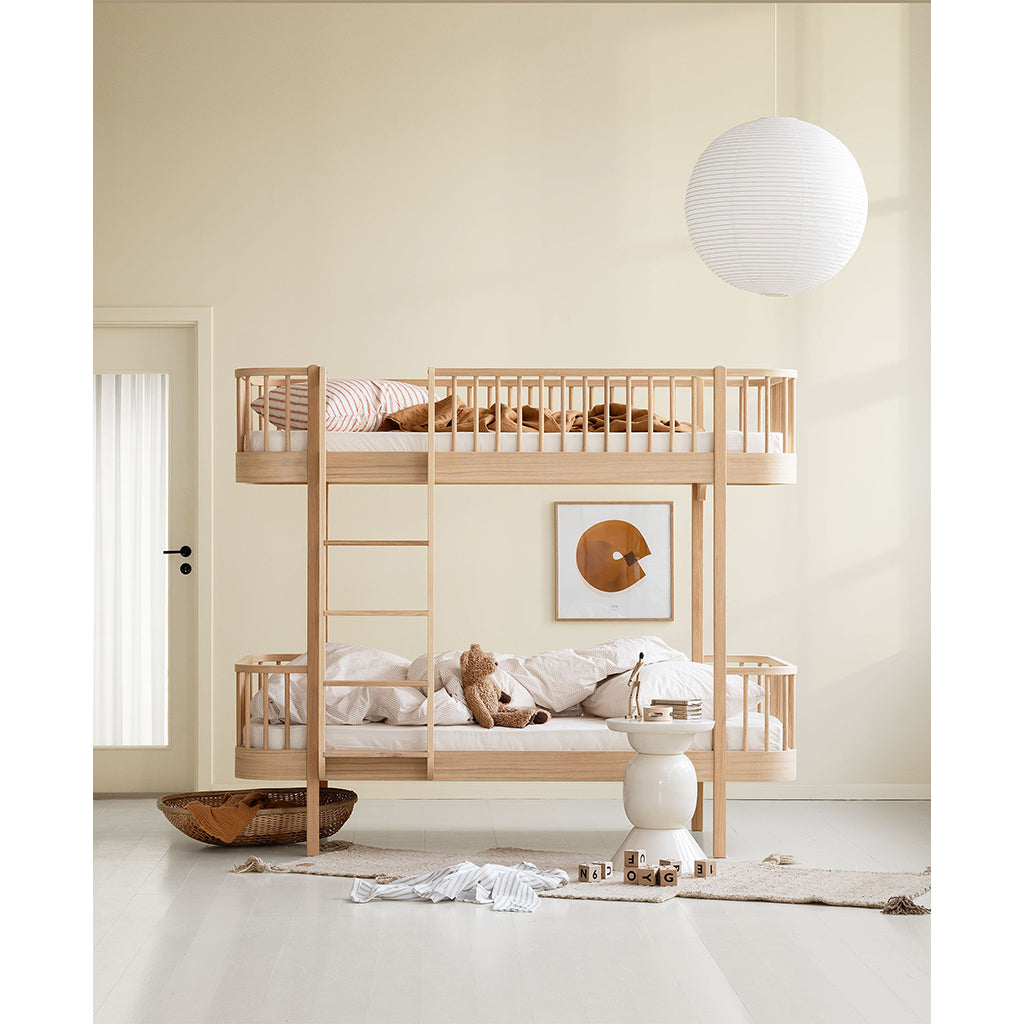 Oliver Furniture, Wood Original, køyeseng - Eik m. stige i front
