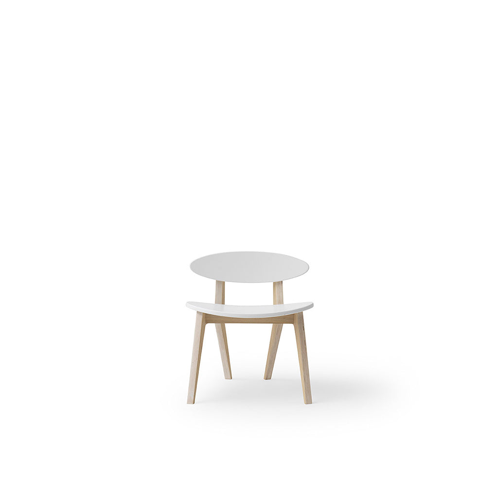 Oliver Furniture Wood Pingpong børnestol hvid/eg