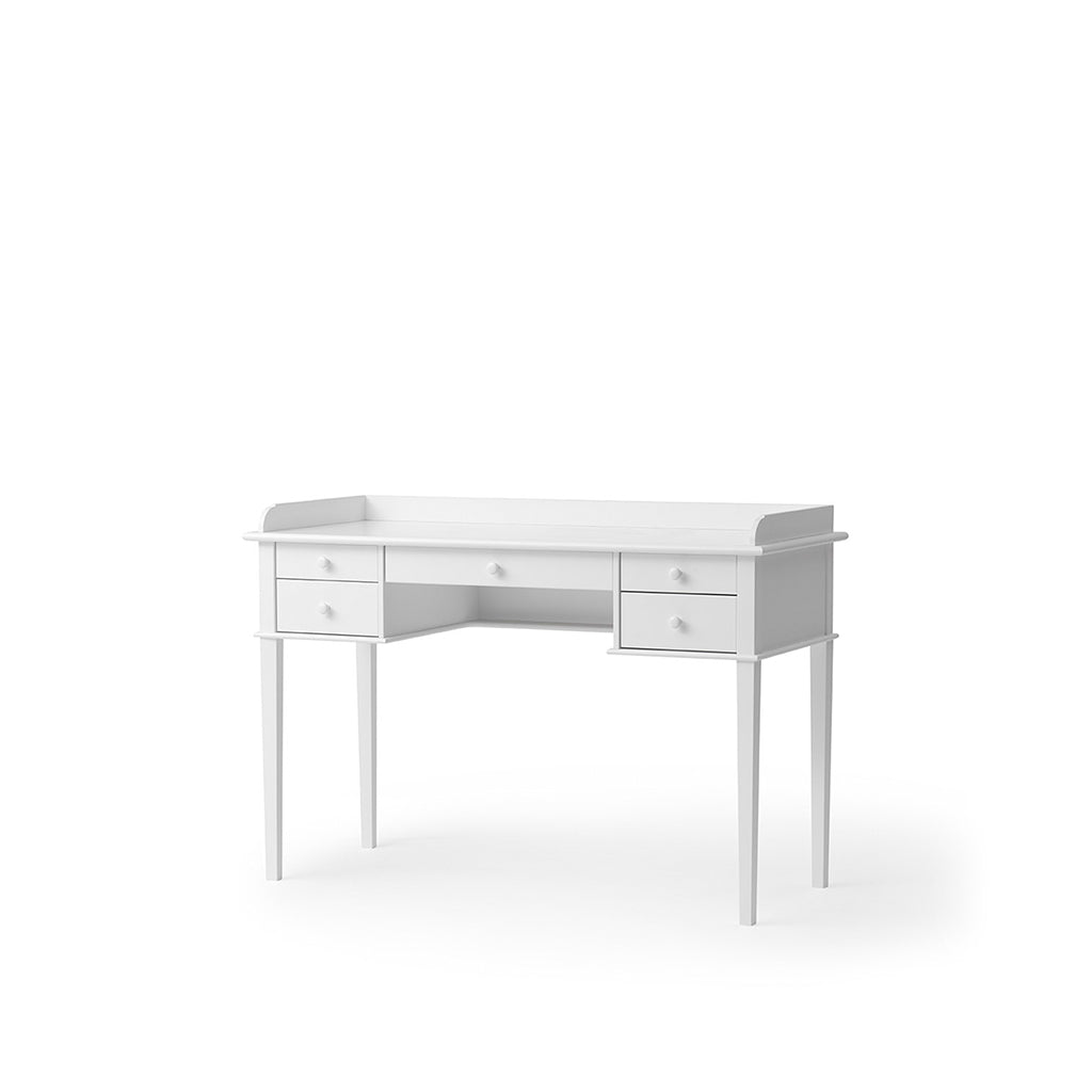Oliver Furniture Seaside skrivebord voksen med 5 skuffer hvidt træ