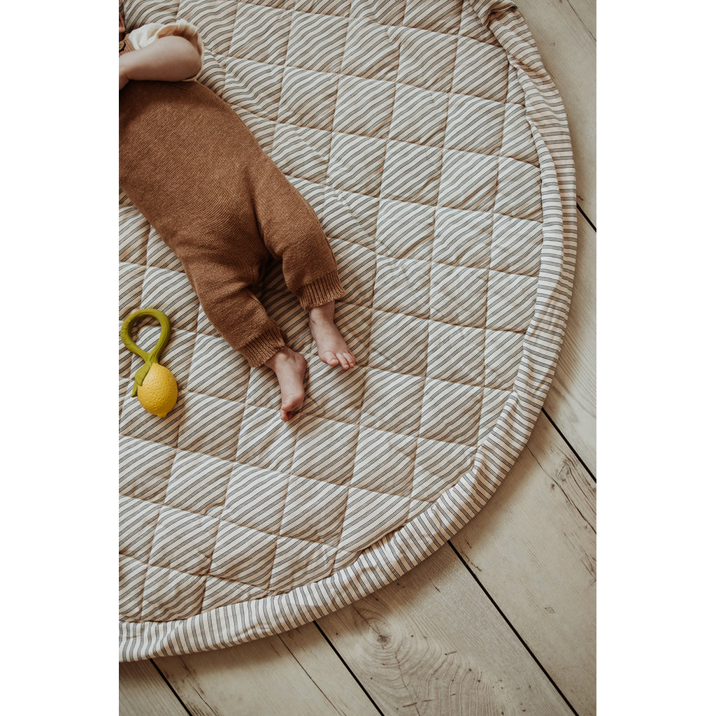 Play&Go To-i-én babytæppe, økologisk – Stripes blue