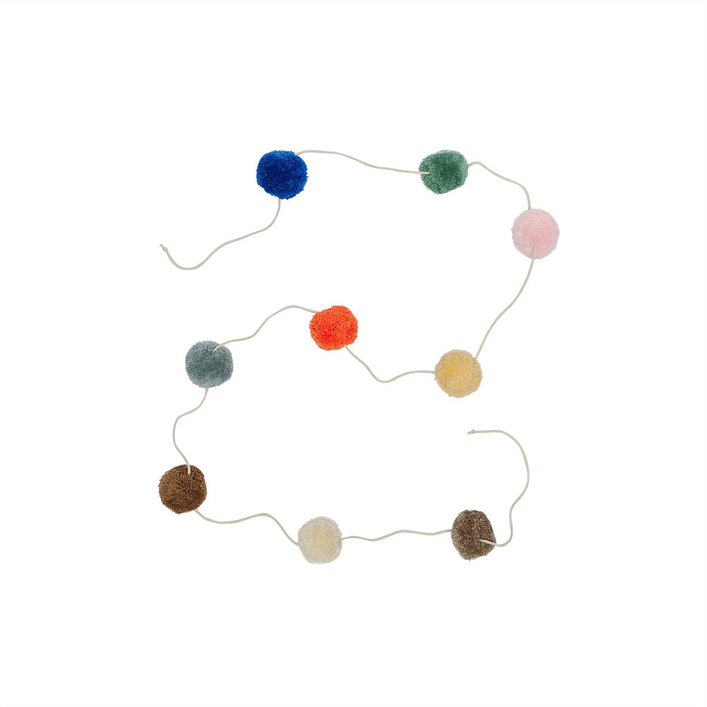 OYOY Pompom guirlande farverige pompom&