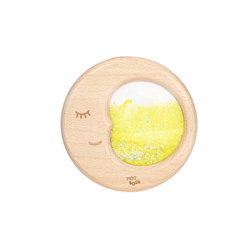 Petit Boum babylegetøj, Sensory moon - Flydende væske og glimmer