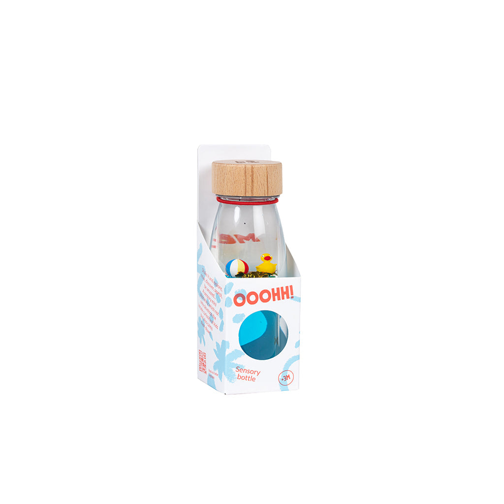 Petit Boum Move sanseleketøy, Flaske m flytende figurer - Move Ducky