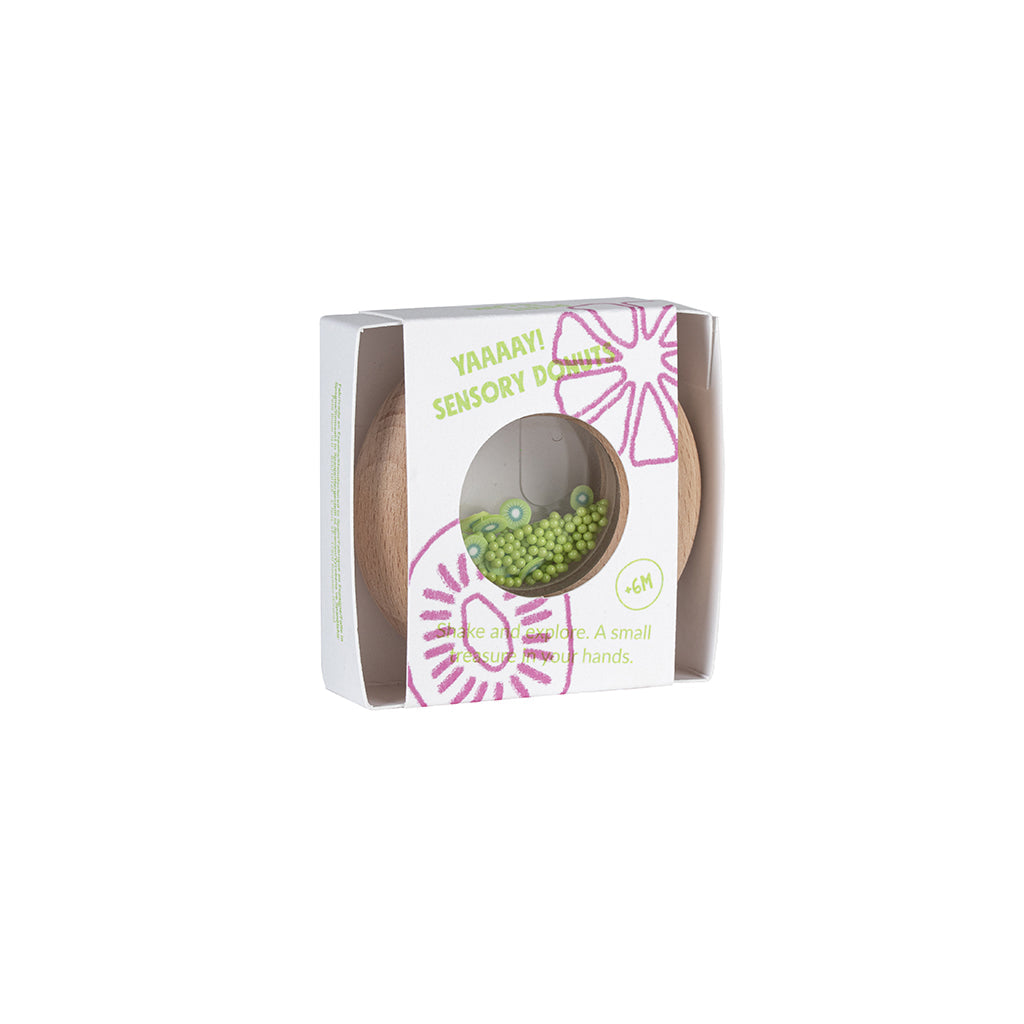 Petit Boum babyleketøy, sansedonut rangle – Kiwis