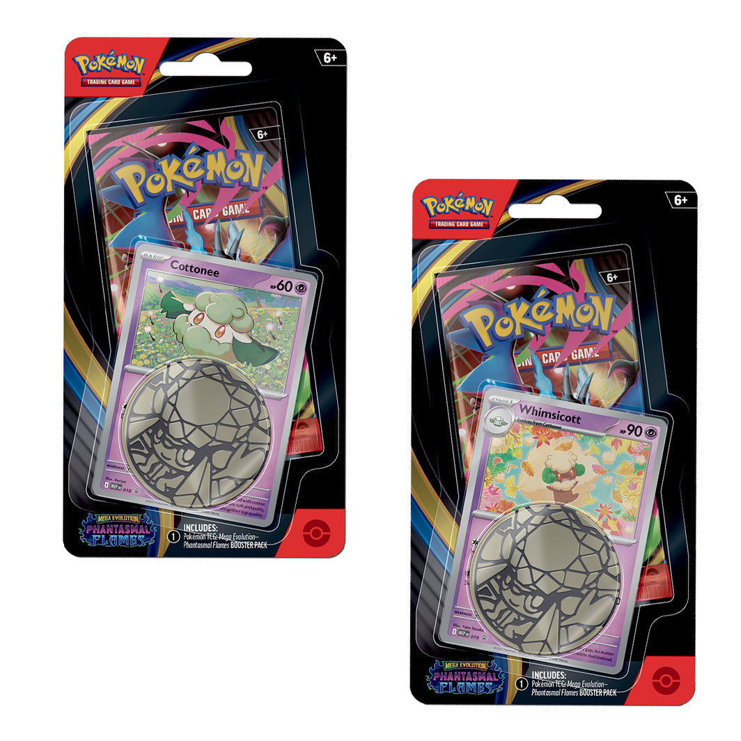 Pokémon Blister Pack, Poke ME02 Checklane - Cottonee eller Whimsicott