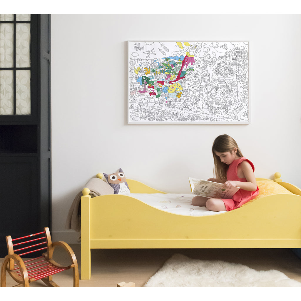Omy stor plakat til fargelegging, 70 x 100 cm – Dinos
