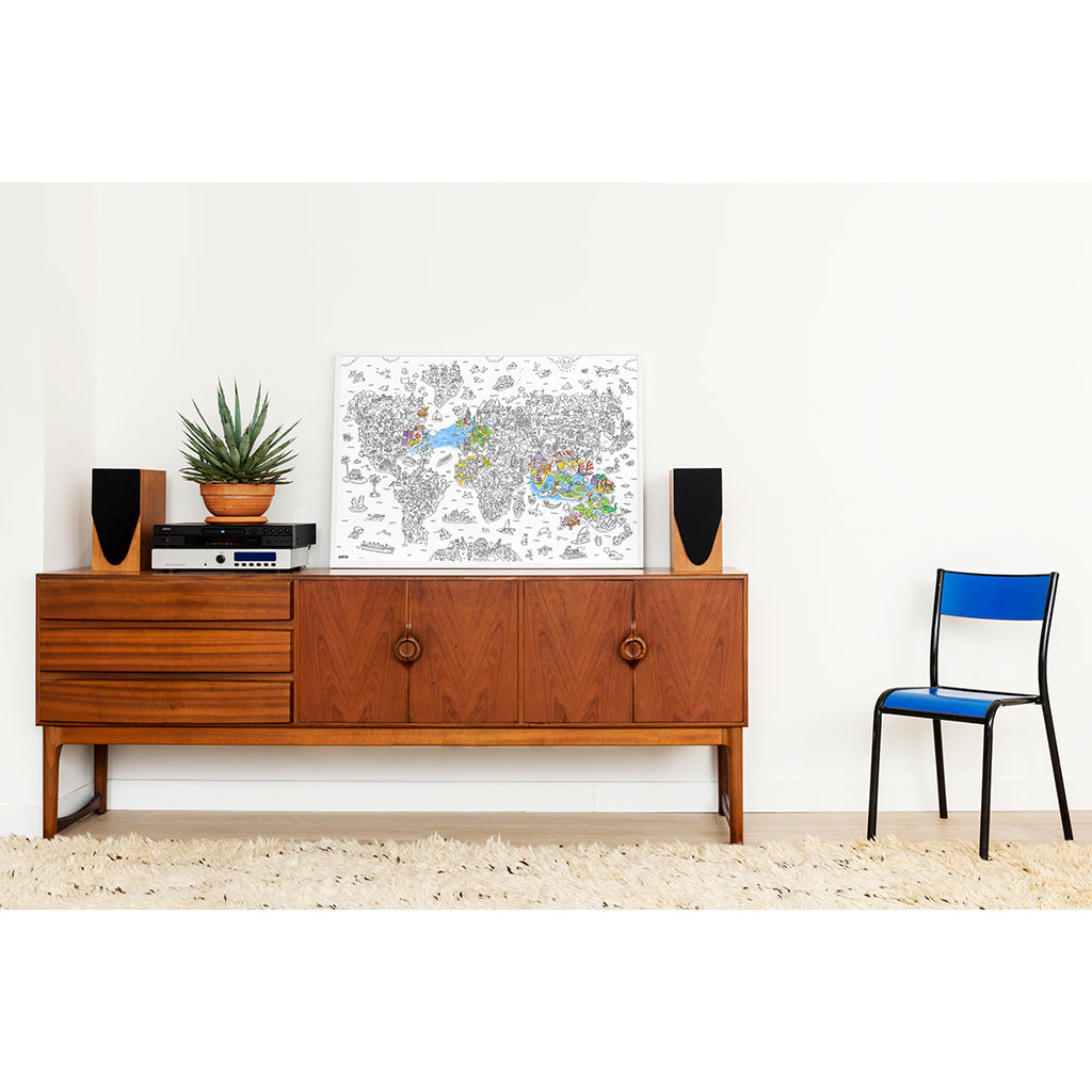 Omy stor fargeleggingsplakat, 70 x 100 cm - Atlas