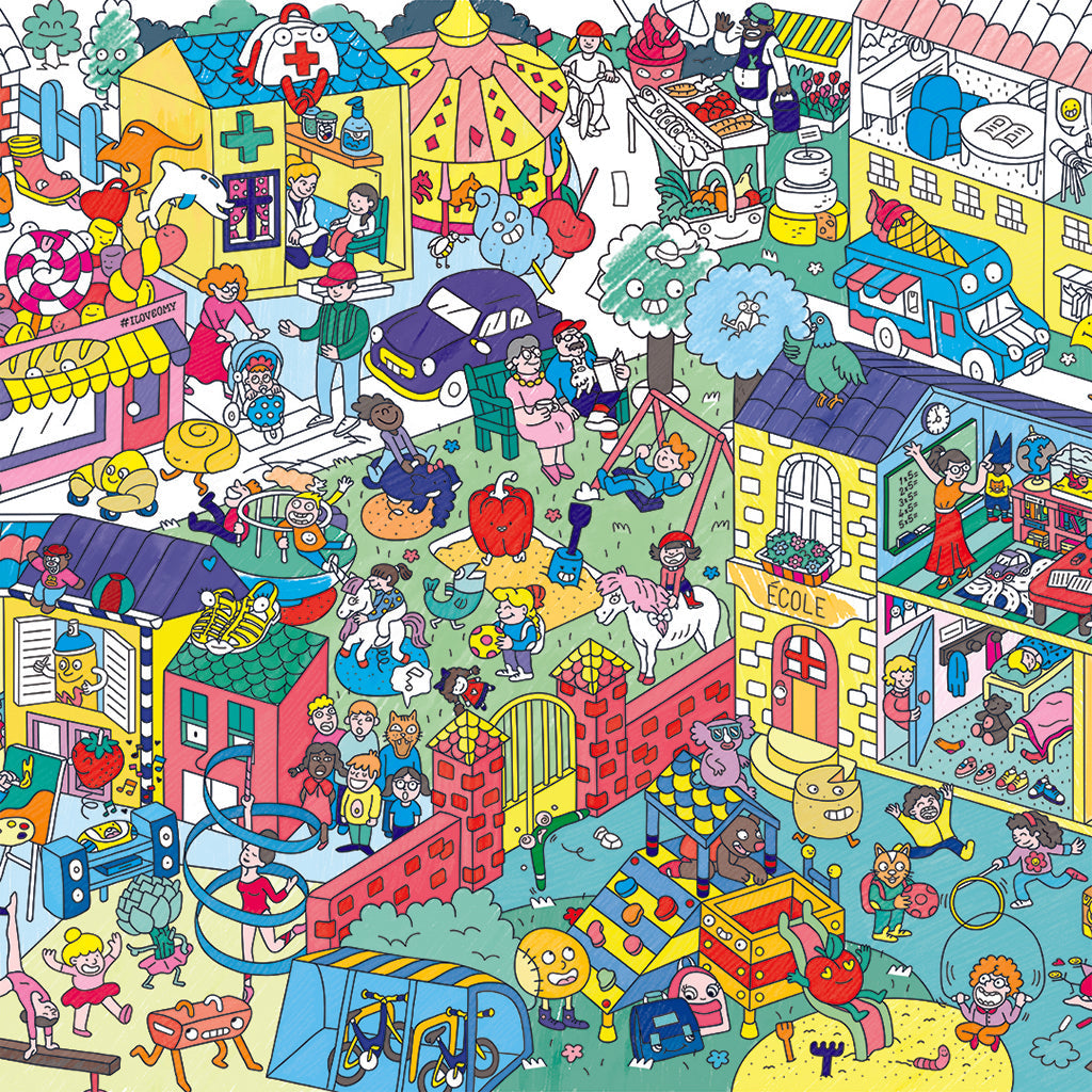 Omy stor plakat til fargelegging, 70 x 100 cm – Kids life