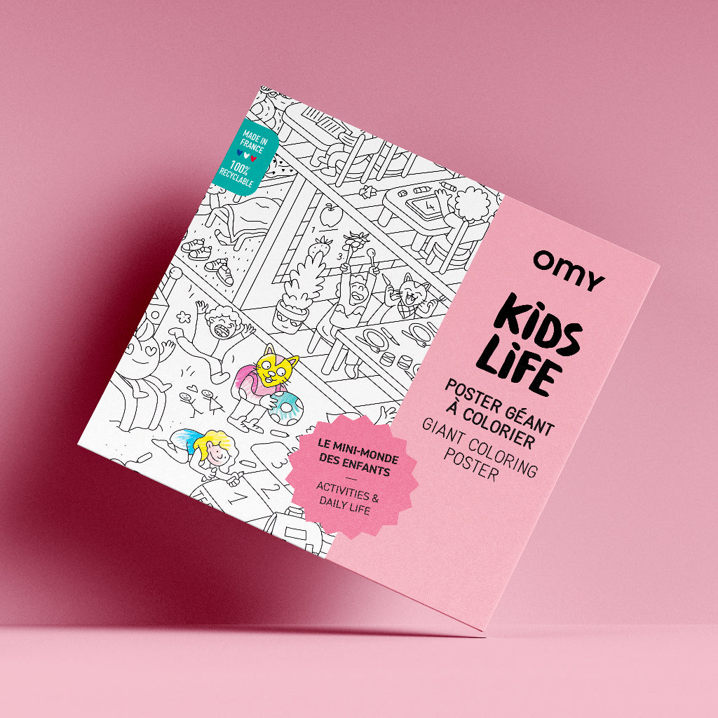 Omy stor plakat til fargelegging, 70 x 100 cm – Kids life