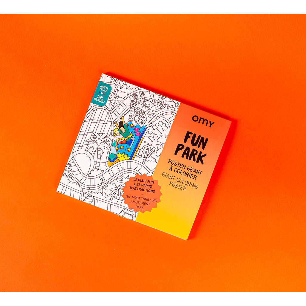 Omy stor plakat for fargelegging, 70 x 100 cm - Fun park