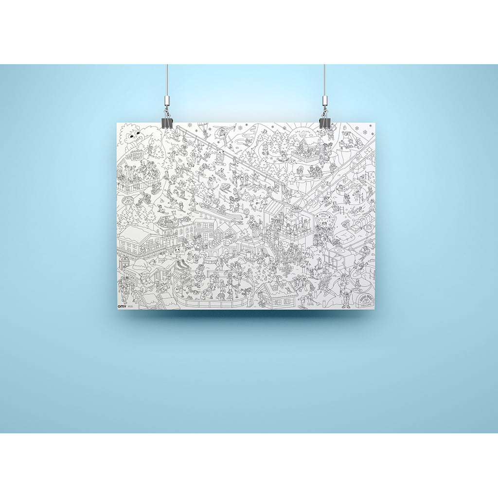 Omy stor fargeleggingsplakat, 70 x 100 cm - I love winter