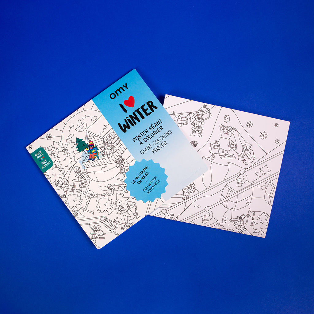Omy stor fargeleggingsplakat, 70 x 100 cm - I love winter