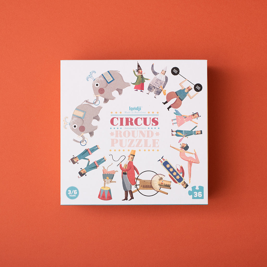 Londji puslespill, rundt, Circus round - 36 brikker