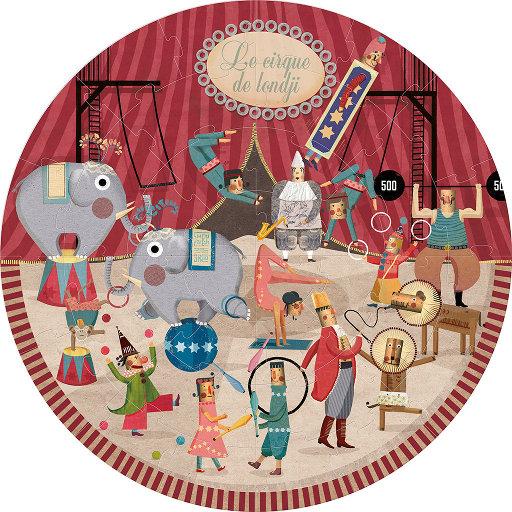 Londji puslespill, rundt, Circus round - 36 brikker