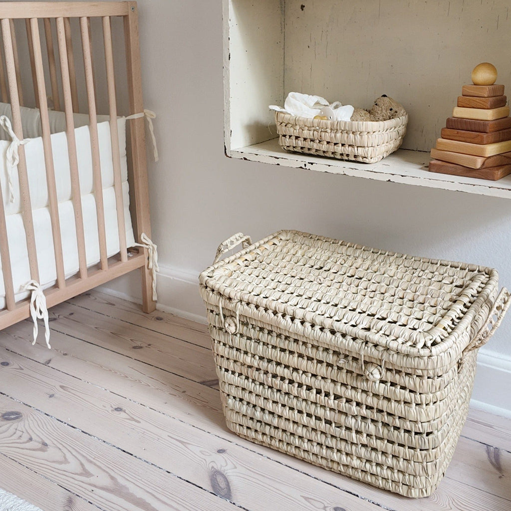 Lubilu Trunk, kurvkoffert av palmeblader - 50 x 32 x 32 cm