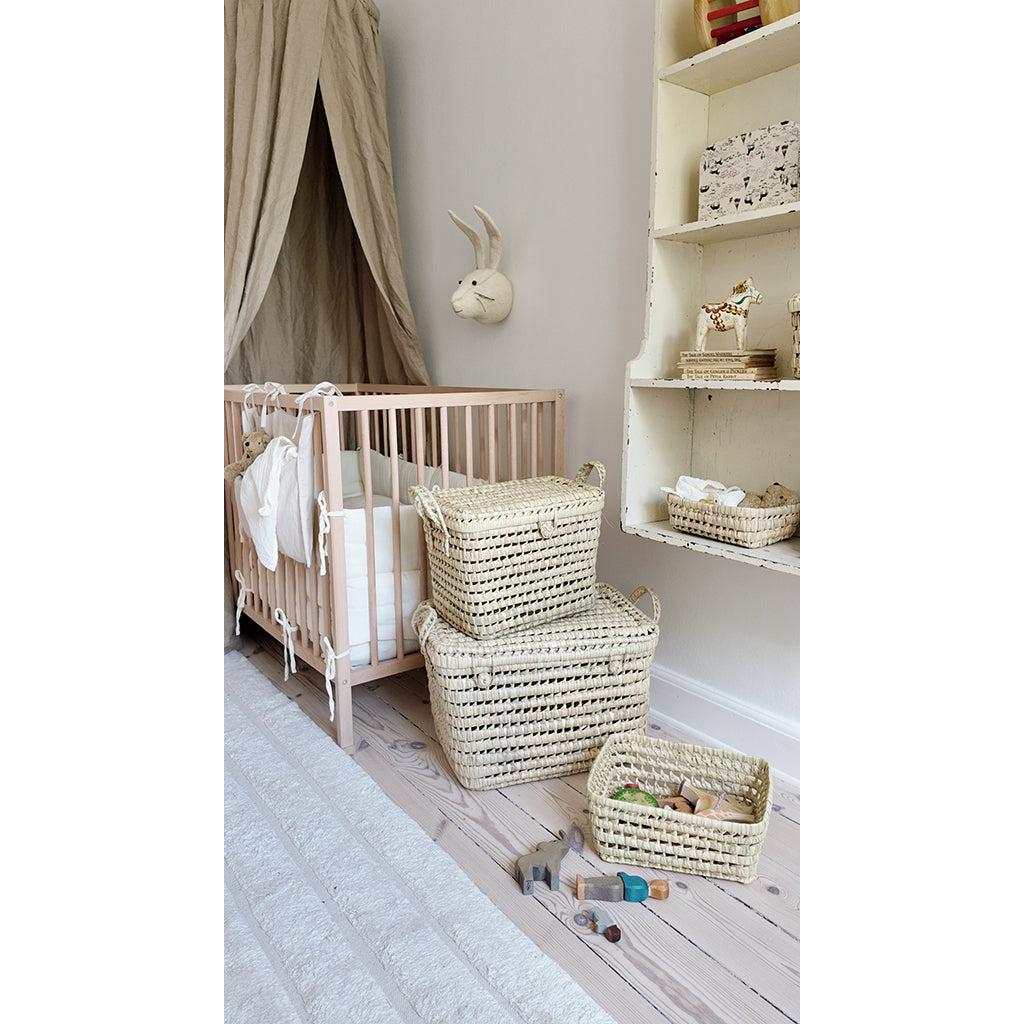 Lubilu Trunk, kurvkoffert av palmeblader - 50 x 32 x 32 cm