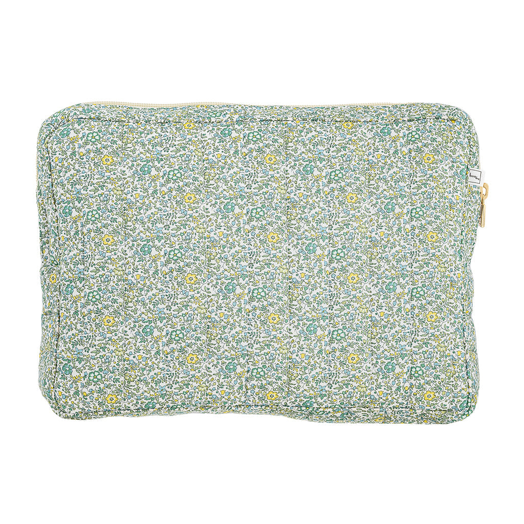 Bon Dep Pouch stor, toalettveske med Liberty - Katie and Millie grønn