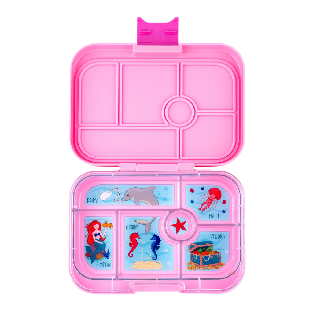 Yumbox matboks med 6 rom, Original - Power Pink / Mermaid Tray