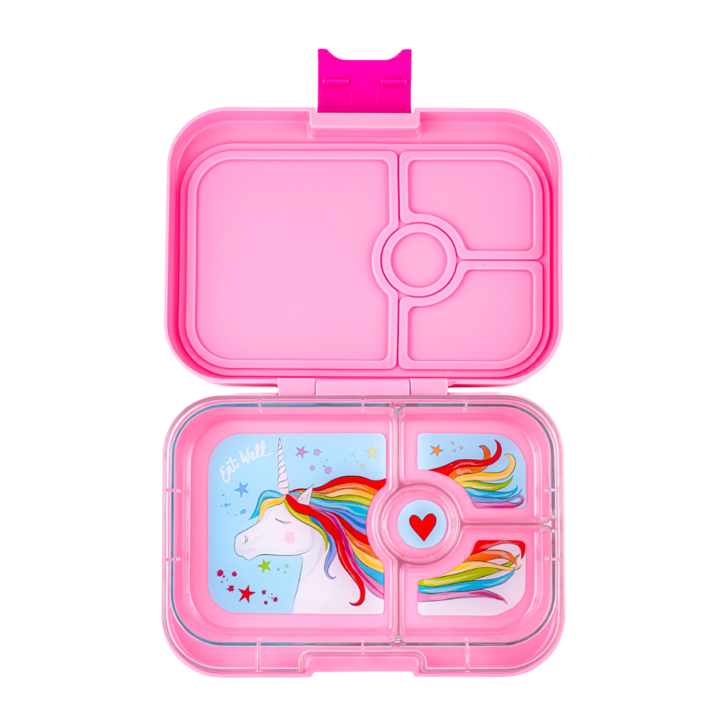 Yumbox matboks med 4 rom, Panino, Unicorn – Power Pink
