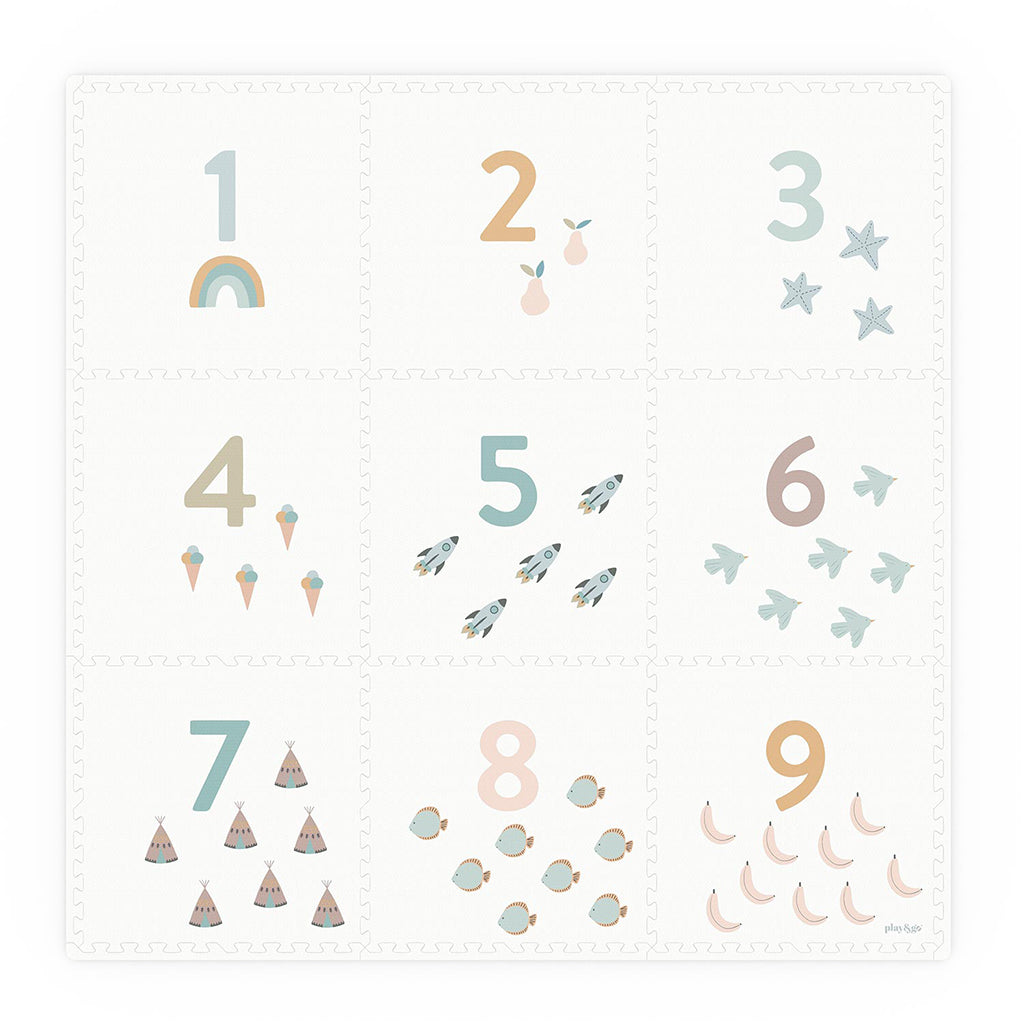 Play&Go Puzzelmat Eevaa, Vendbar gulvpuslespillmatte og oppbevaring i ett - Numbers