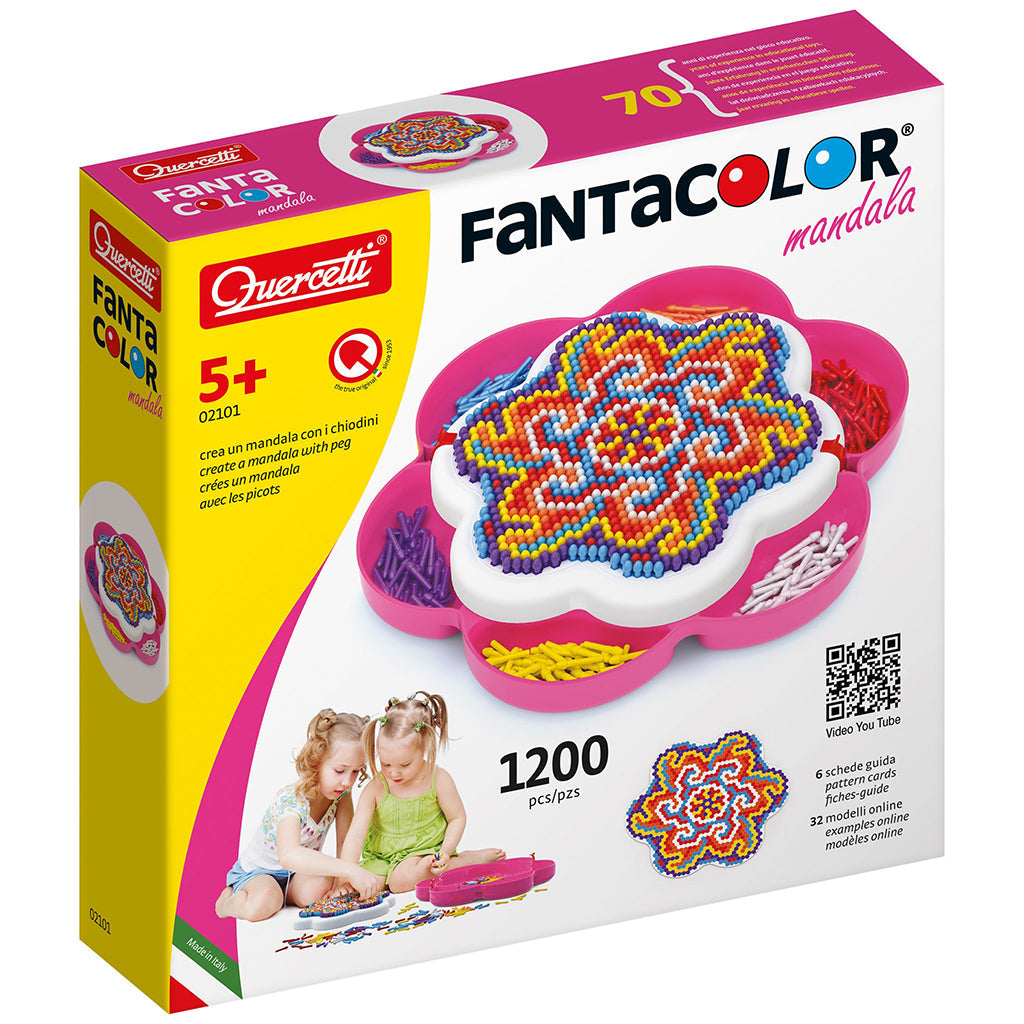 Quercetti FantaColor Mandala stiftmosaikk Daisy – 1200 deler