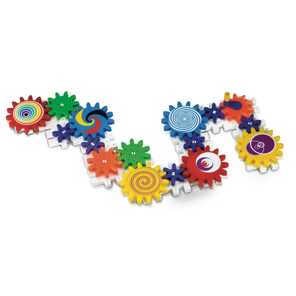Quercetti Kaleido Gears byggesett med tannhjul