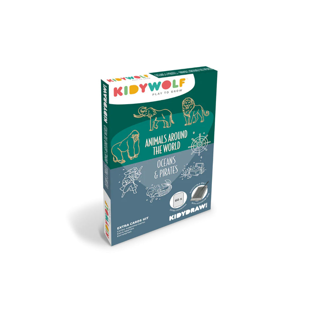 KidyDraw mini refill-kort m tegneskabeloner, Animals/ Pirates