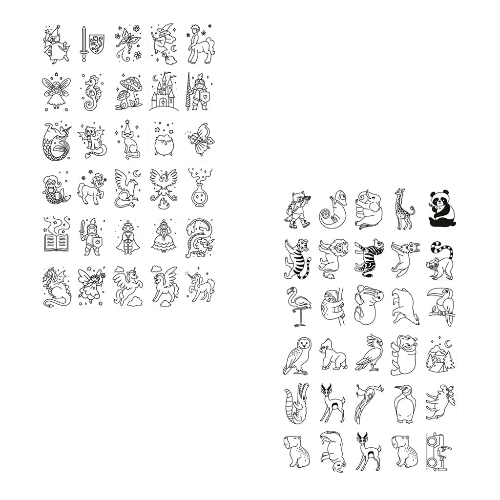 KidyDraw mini refill-kort med tegneskabeloner, Once upon a time
