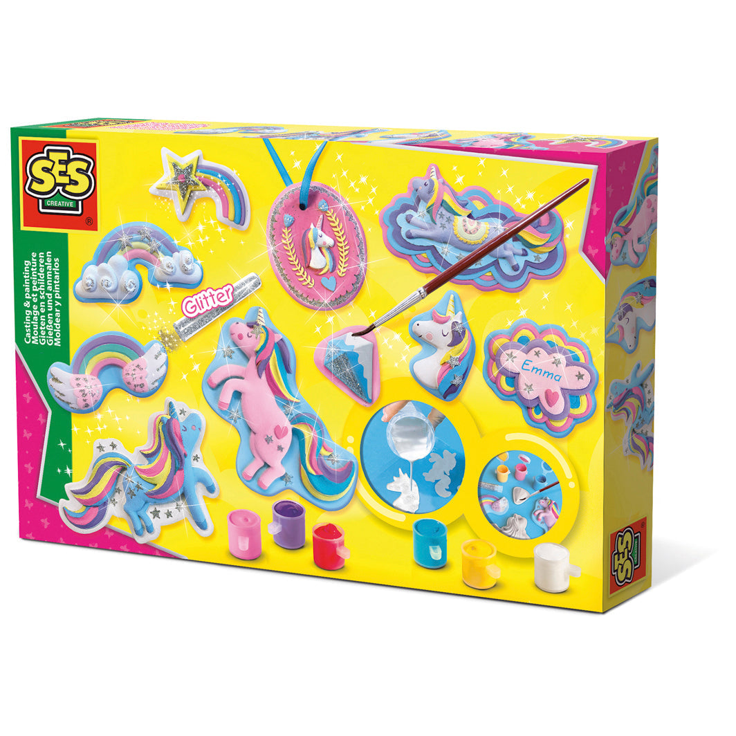 SES Creative - Kreativ eske, støp og mal - Enhjørninger
