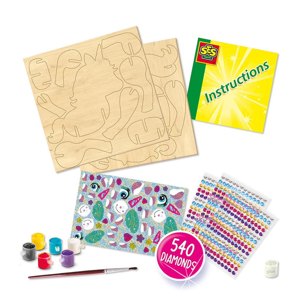 SES Creative, Diamantmosaikk - 3D Enhjørning