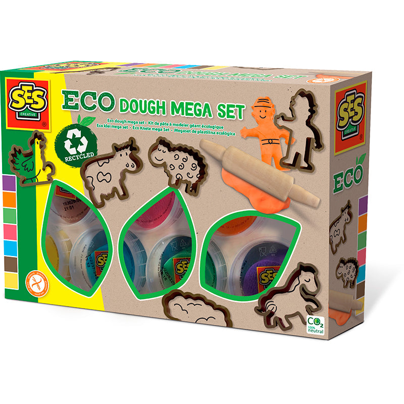SES Creative ECO megasæt med modellervoks og udstikkere