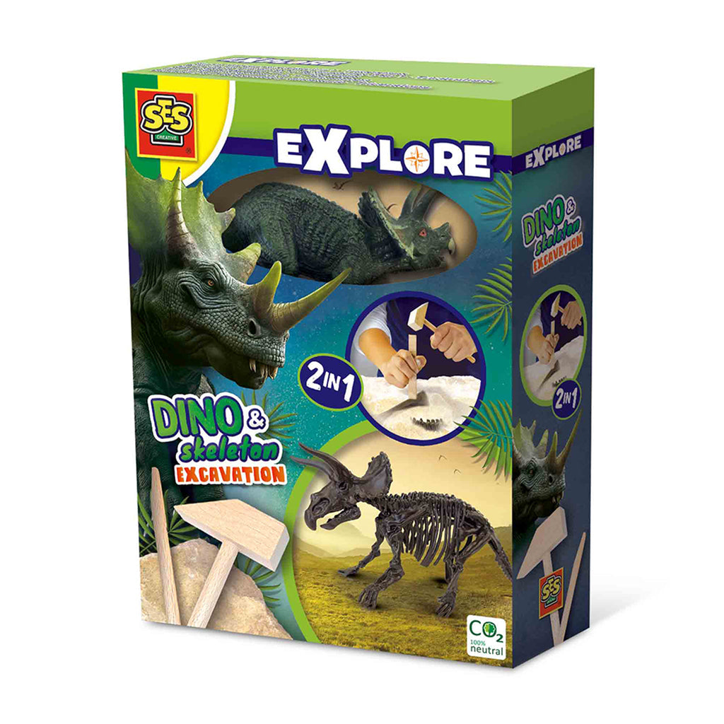 SES Creative, Explore, Uthugg - Triceratops og skjelett