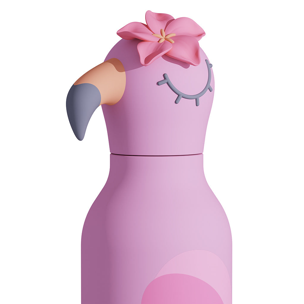Asobu Bestie Animal termo drikkedunk, 460 ml – Flamingo