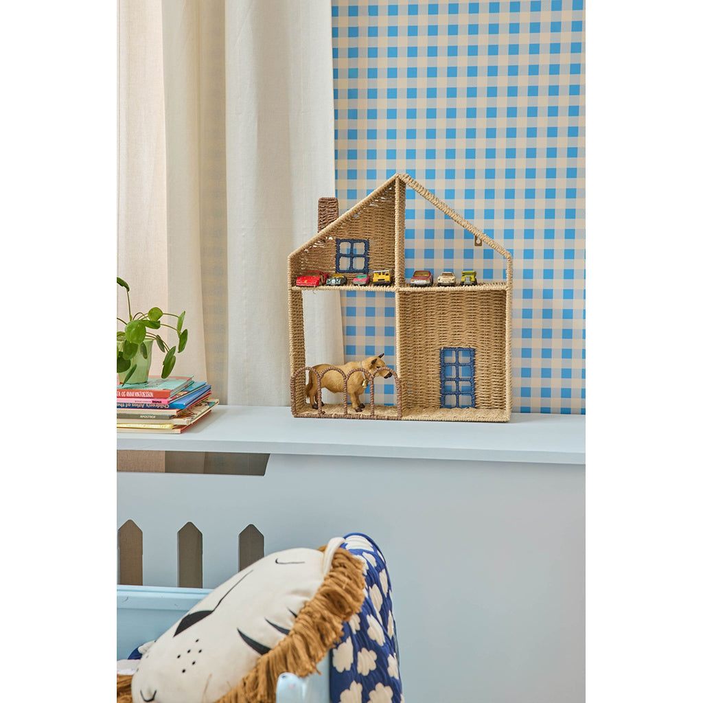 Rice House Shelf, Vegghylle delt inn i 4 rom - Blue