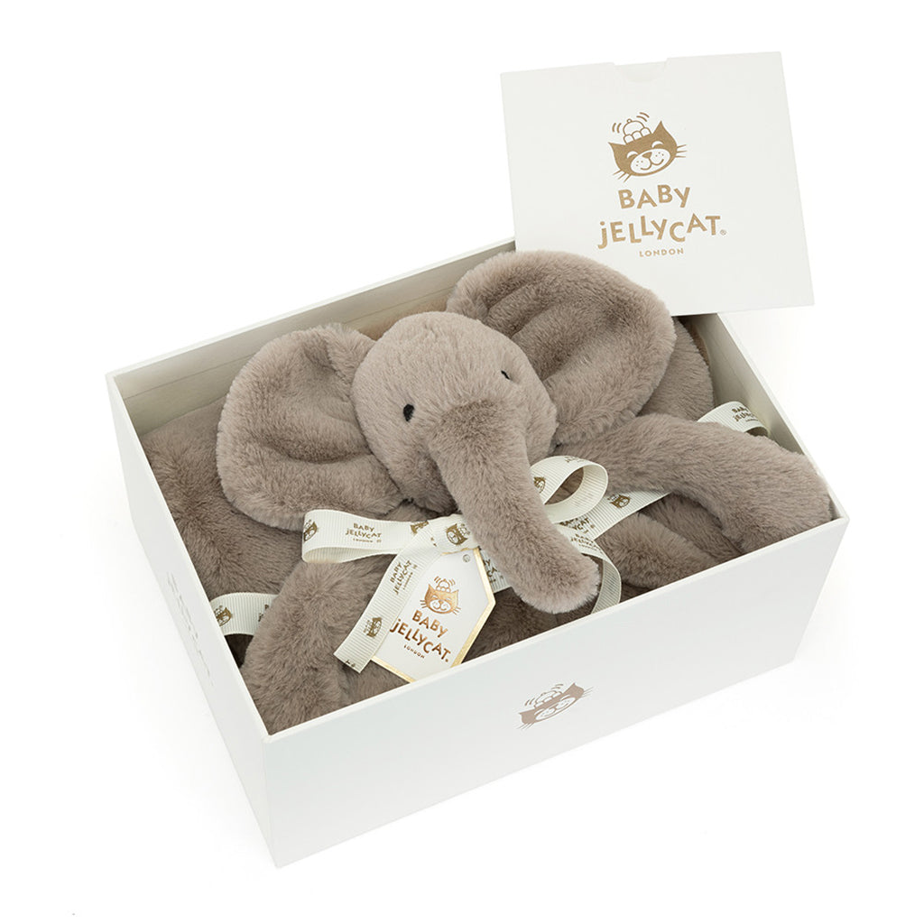 Baby Jellycat teppe i gaveeske, Smudge elefant - 56 x 70 cm