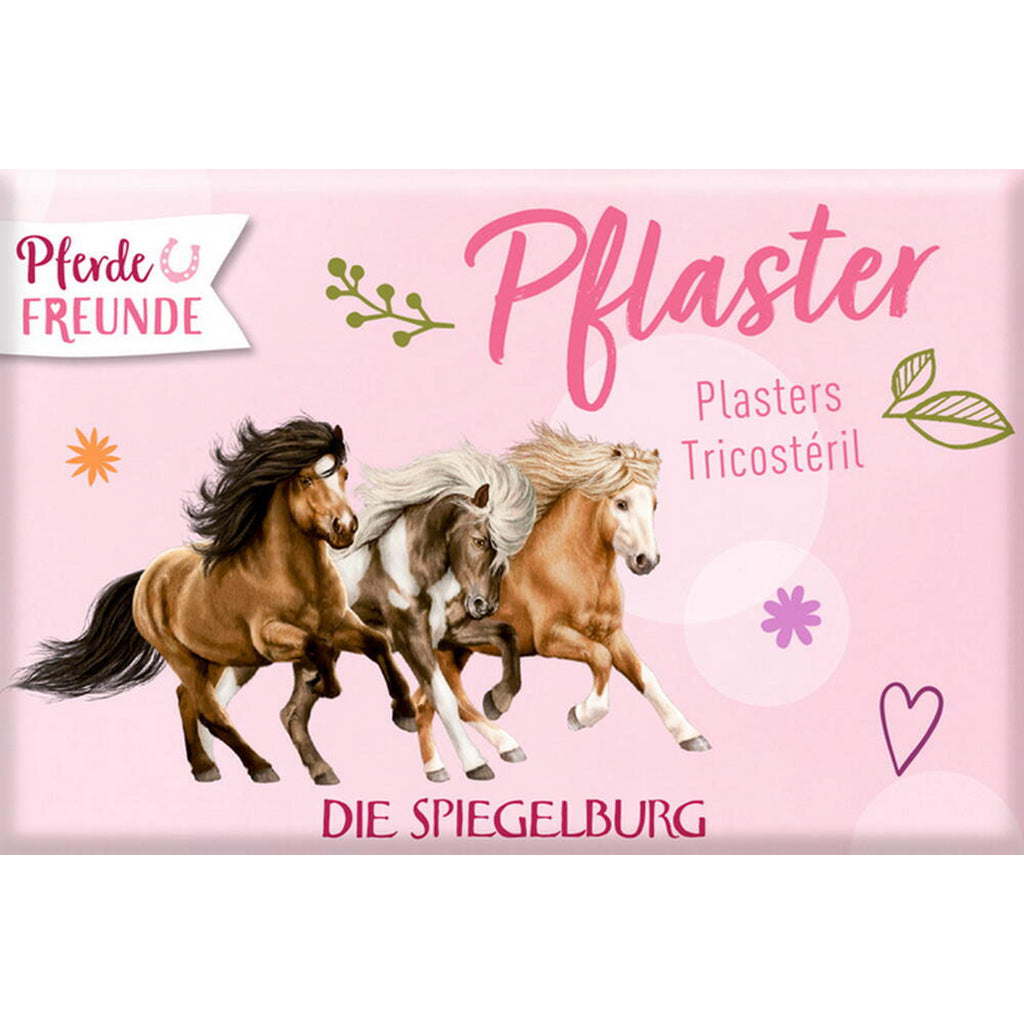 Hestevenner, plaster med hestemotiv på pakken